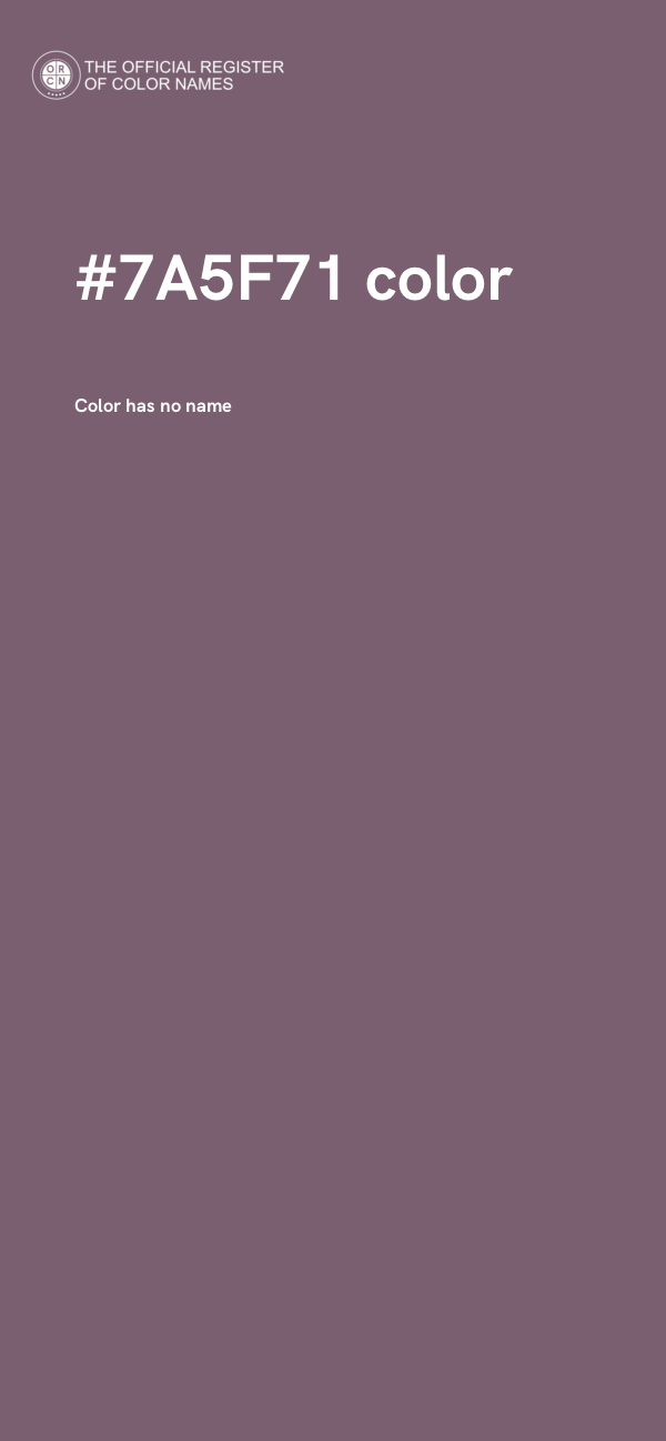 #7A5F71 color image