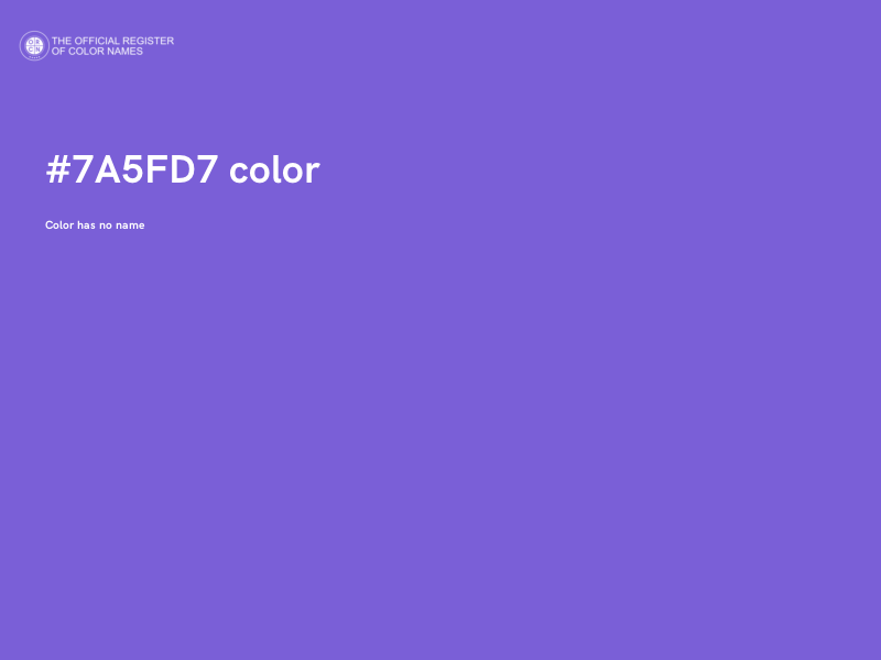 #7A5FD7 color image