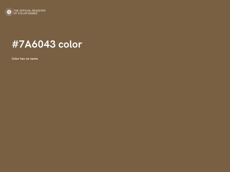 #7A6043 color image