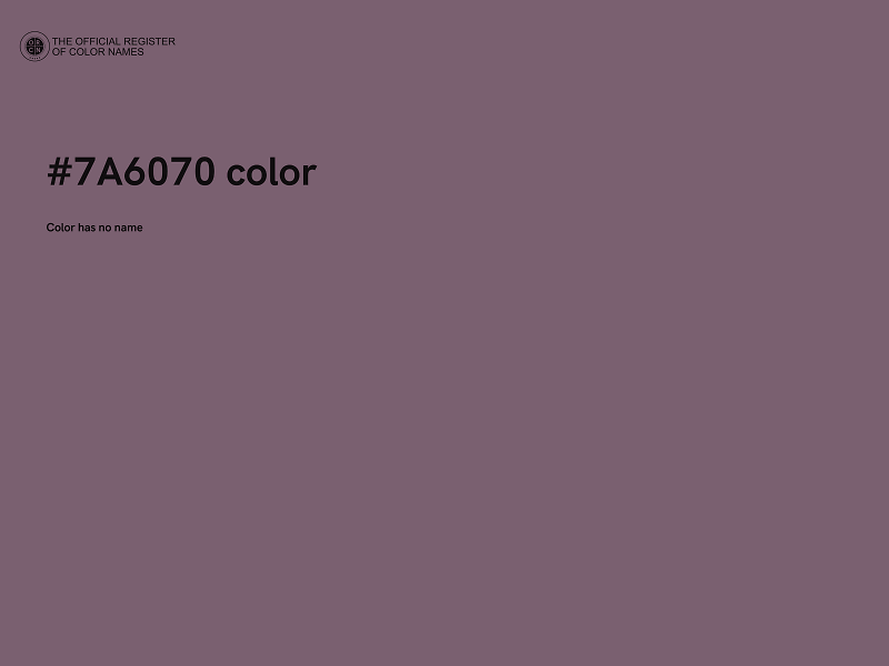 #7A6070 color image