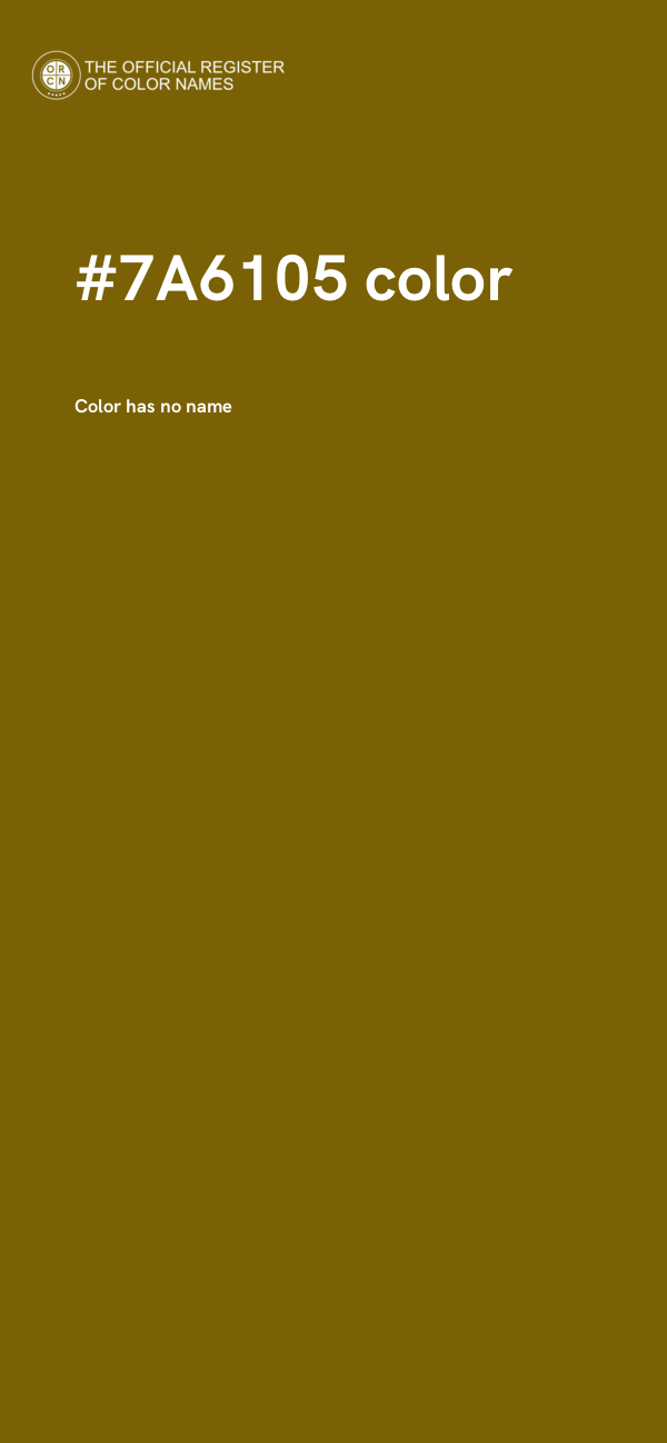 #7A6105 color image