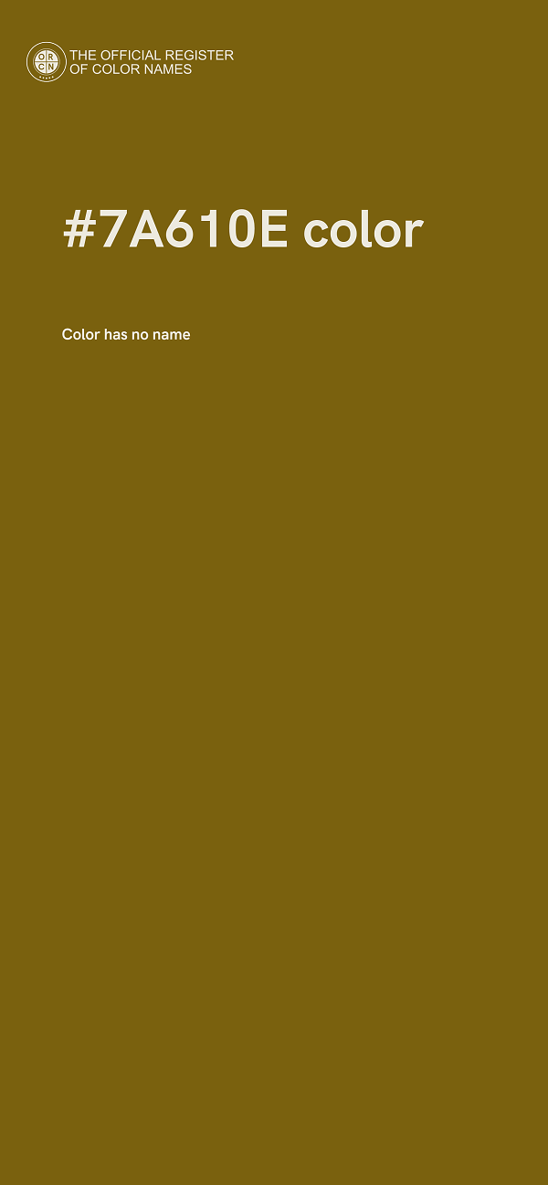 #7A610E color image