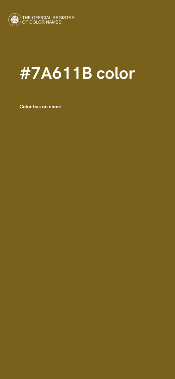 #7A611B color image