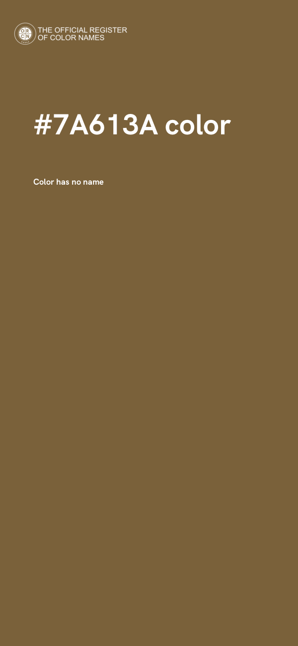 #7A613A color image