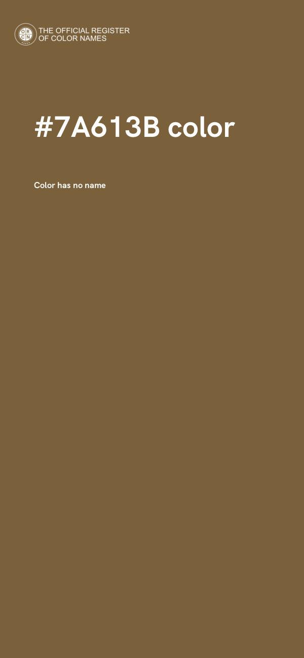 #7A613B color image