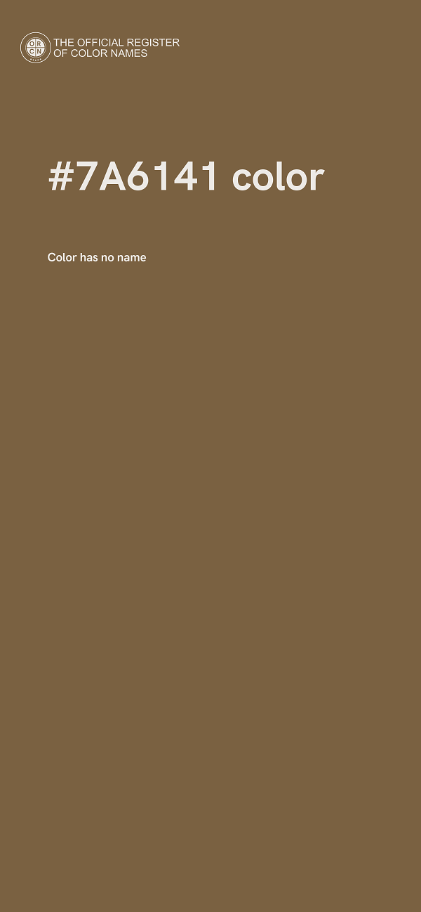 #7A6141 color image