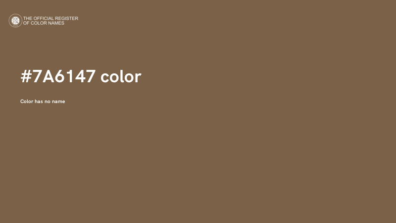 #7A6147 color image