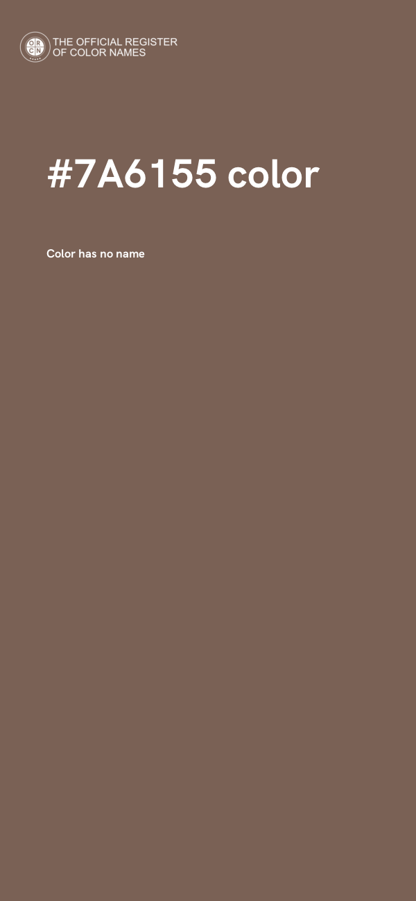 #7A6155 color image