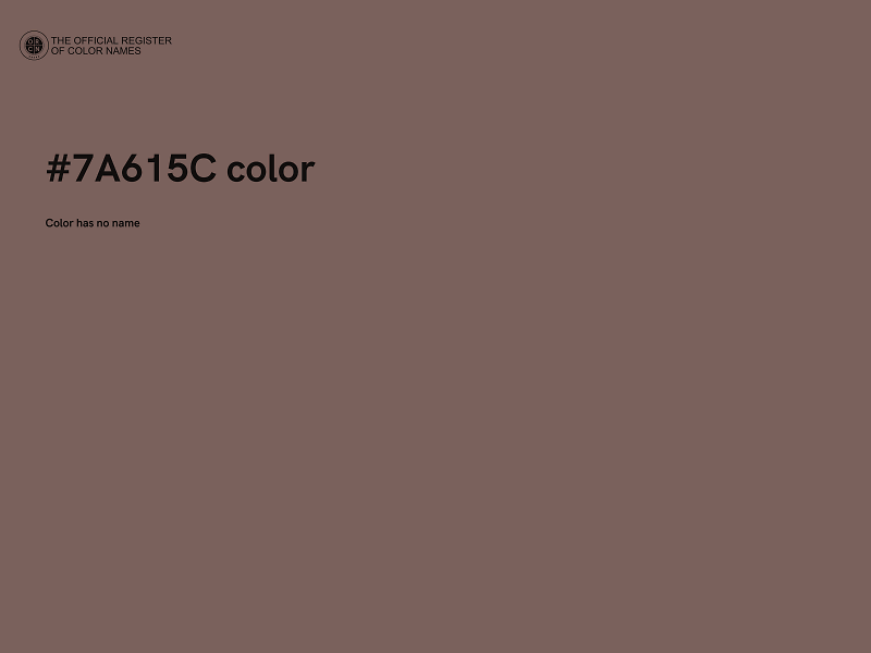 #7A615C color image