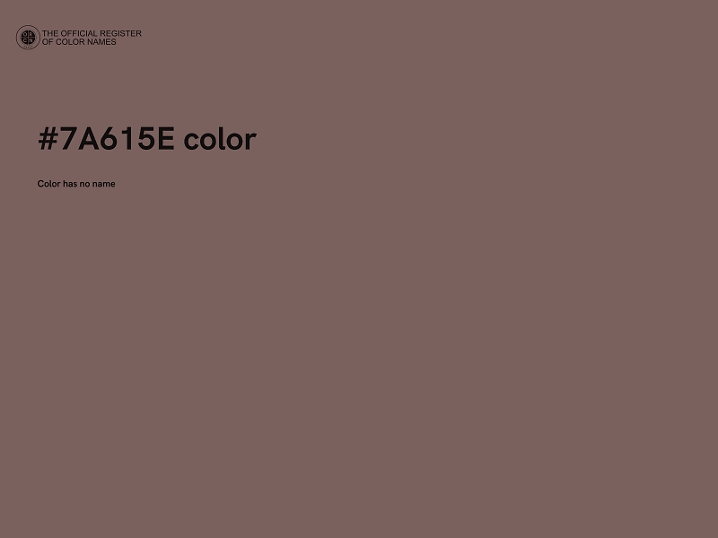 #7A615E color image