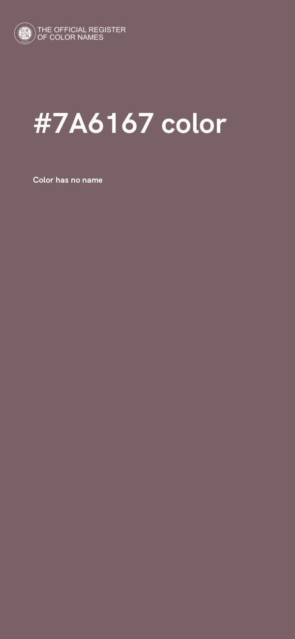 #7A6167 color image