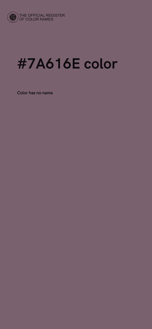 #7A616E color image
