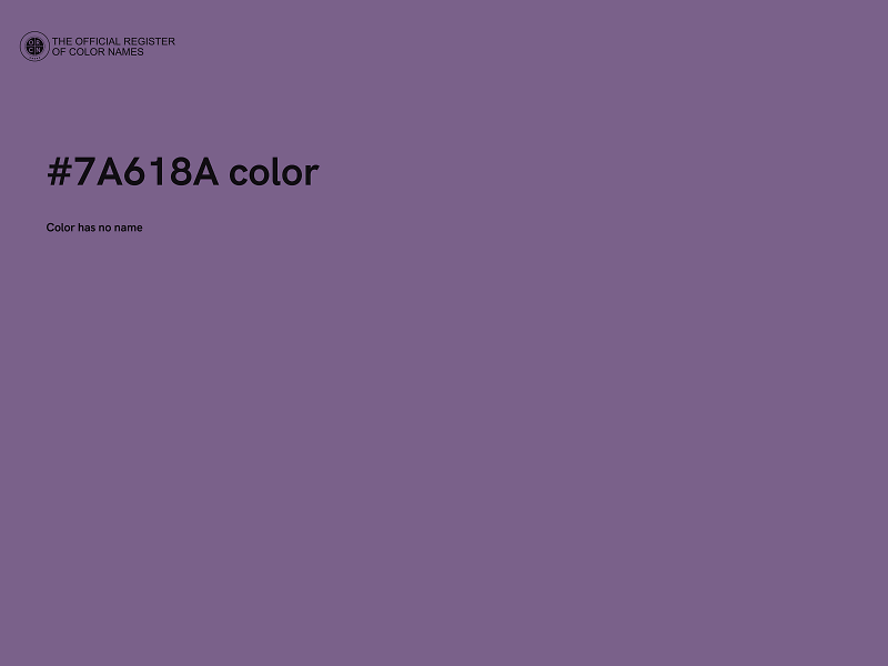 #7A618A color image