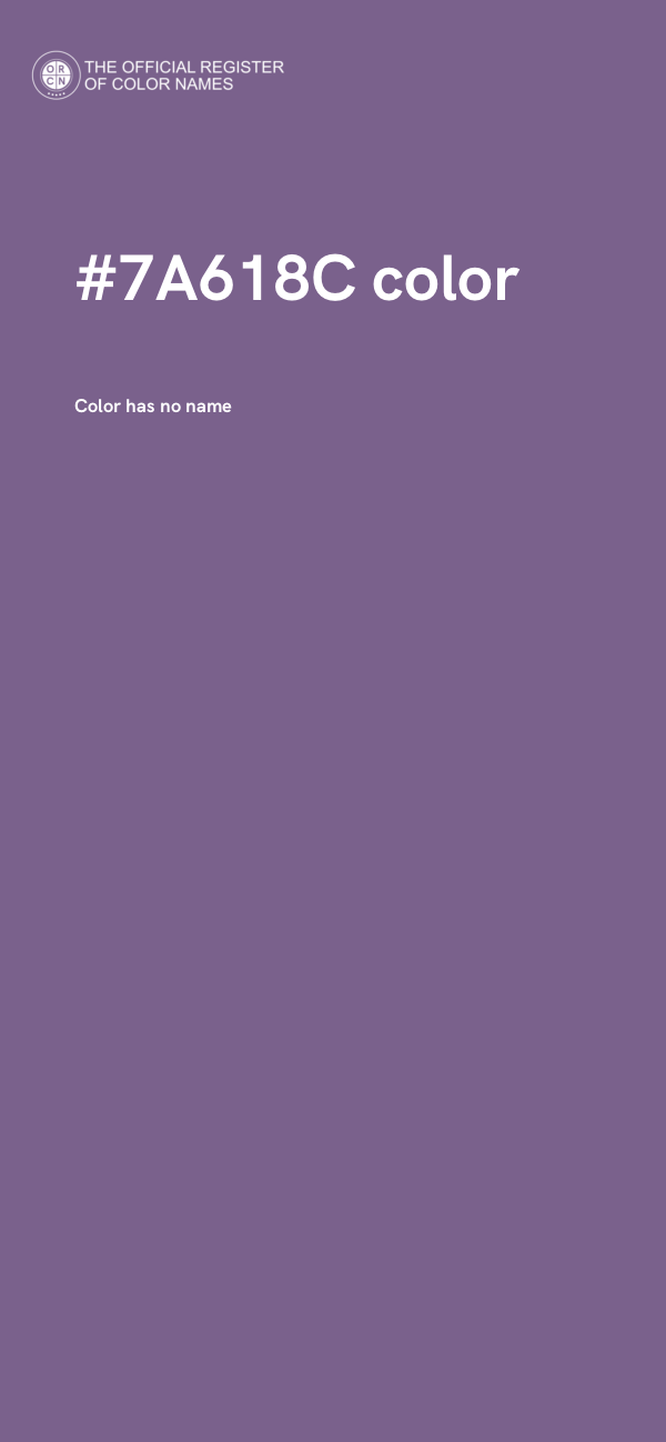 #7A618C color image
