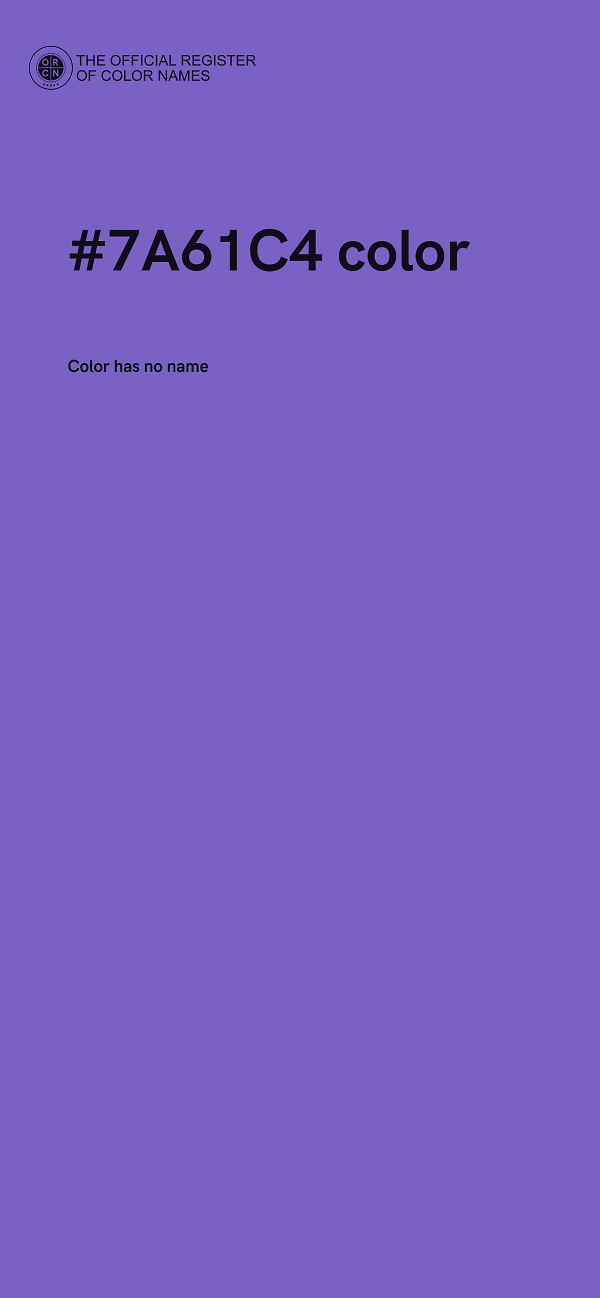 #7A61C4 color image