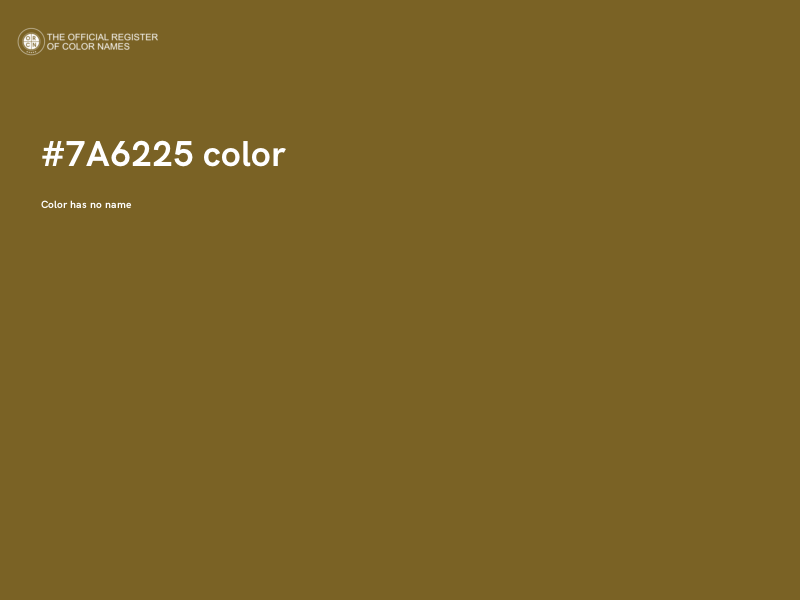 #7A6225 color image