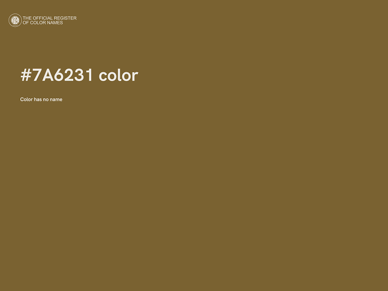 #7A6231 color image