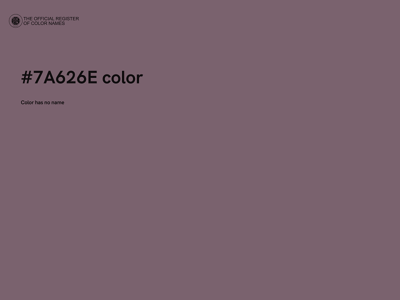 #7A626E color image