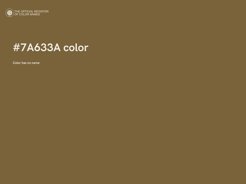 #7A633A color image