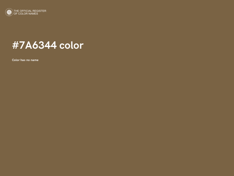 #7A6344 color image