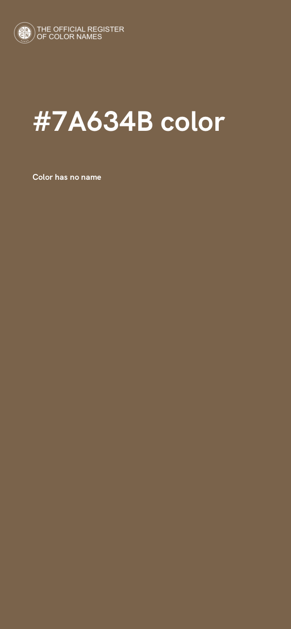 #7A634B color image