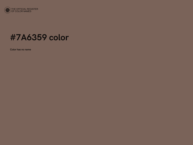 #7A6359 color image