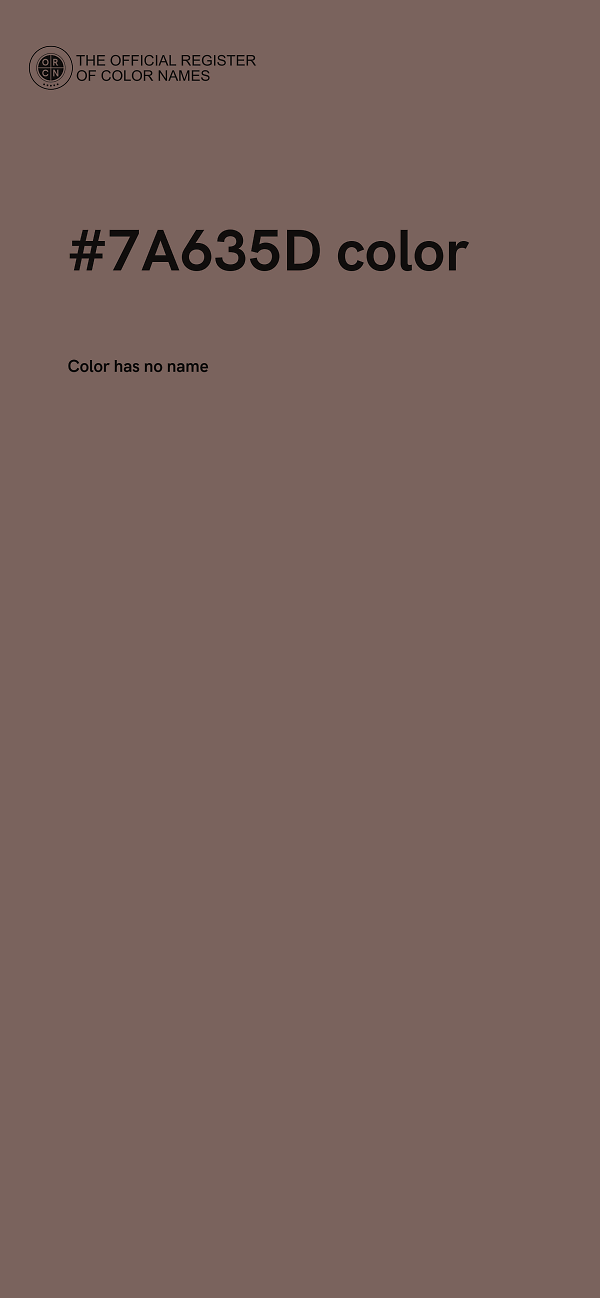 #7A635D color image