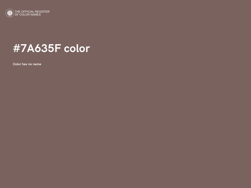 #7A635F color image