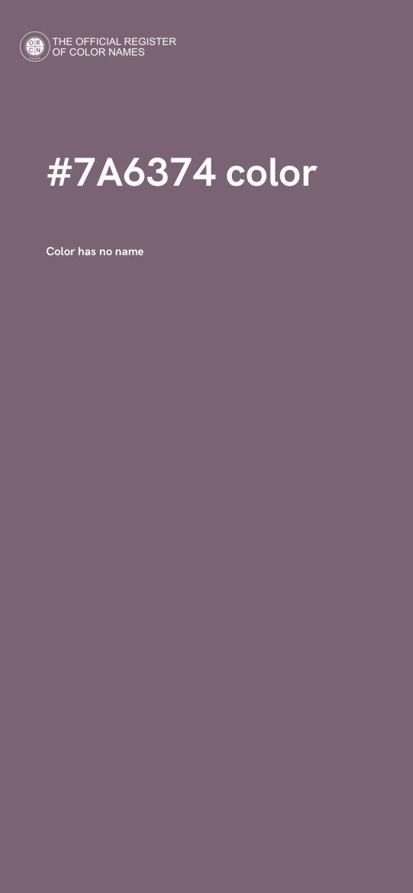 #7A6374 color image