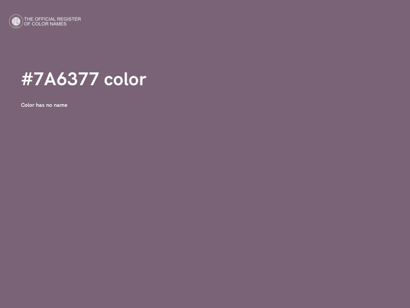 #7A6377 color image