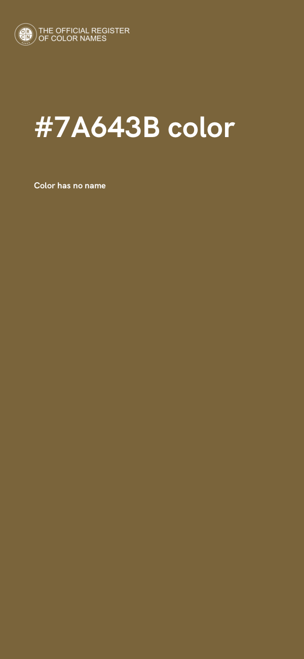 #7A643B color image