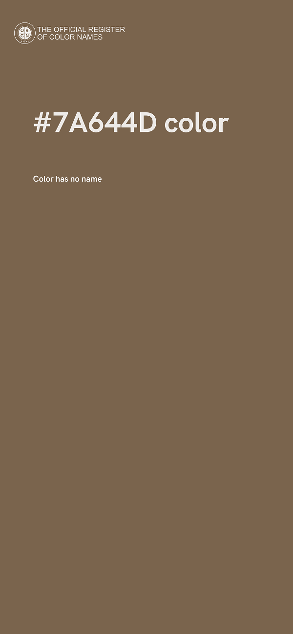 #7A644D color image