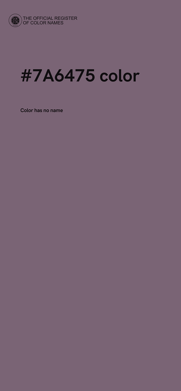 #7A6475 color image
