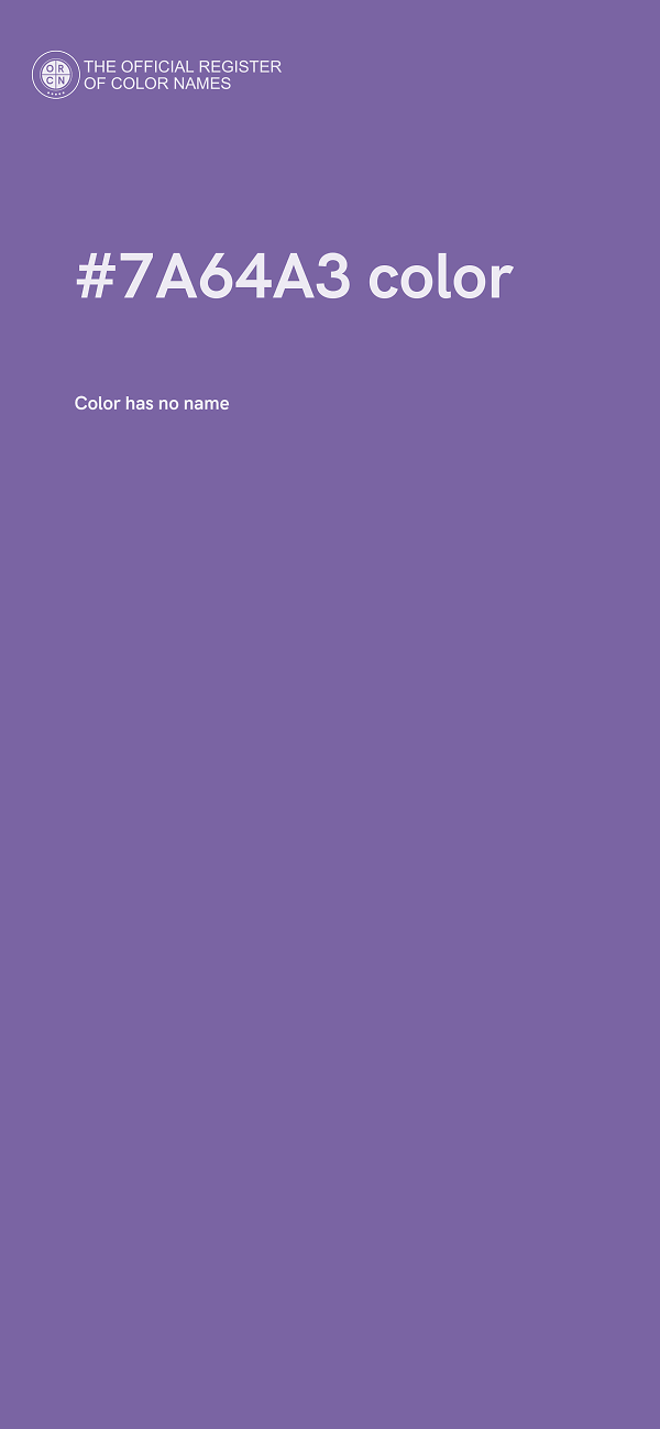 #7A64A3 color image