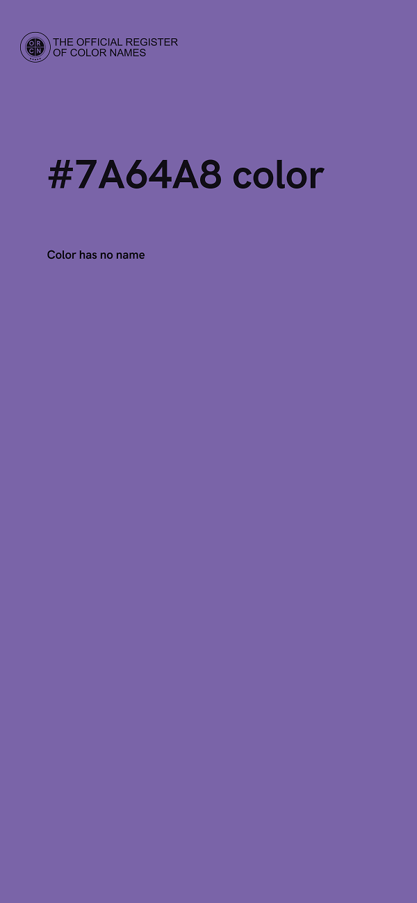 #7A64A8 color image