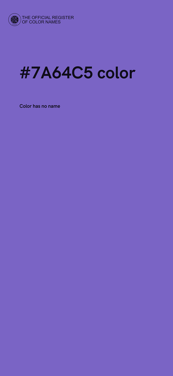 #7A64C5 color image