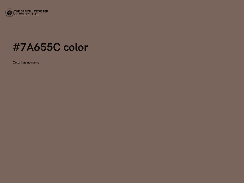#7A655C color image
