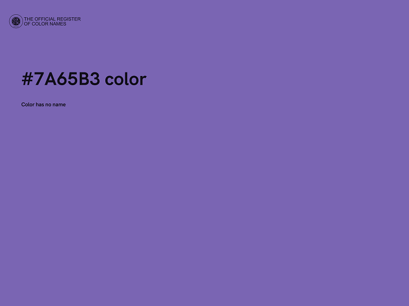 #7A65B3 color image