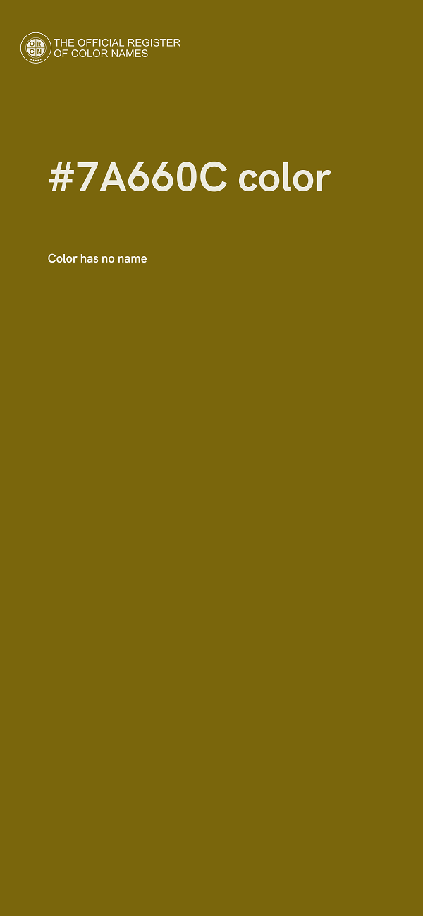 #7A660C color image