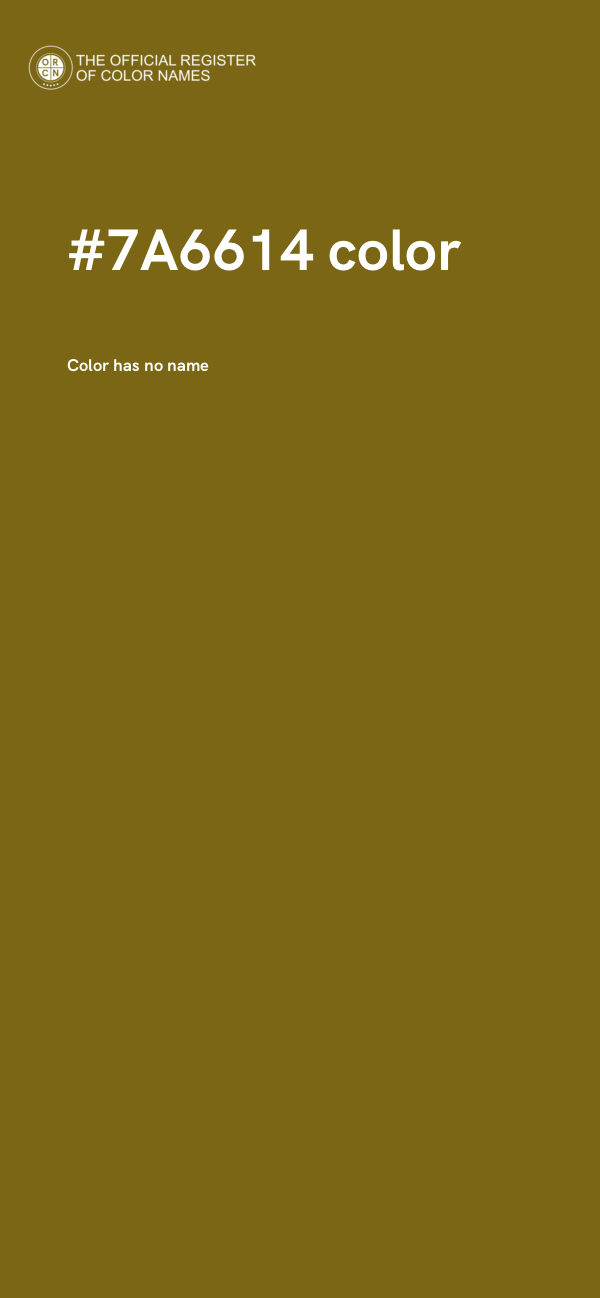 #7A6614 color image