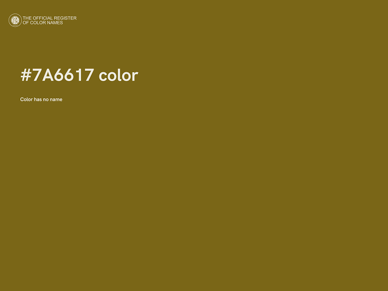 #7A6617 color image