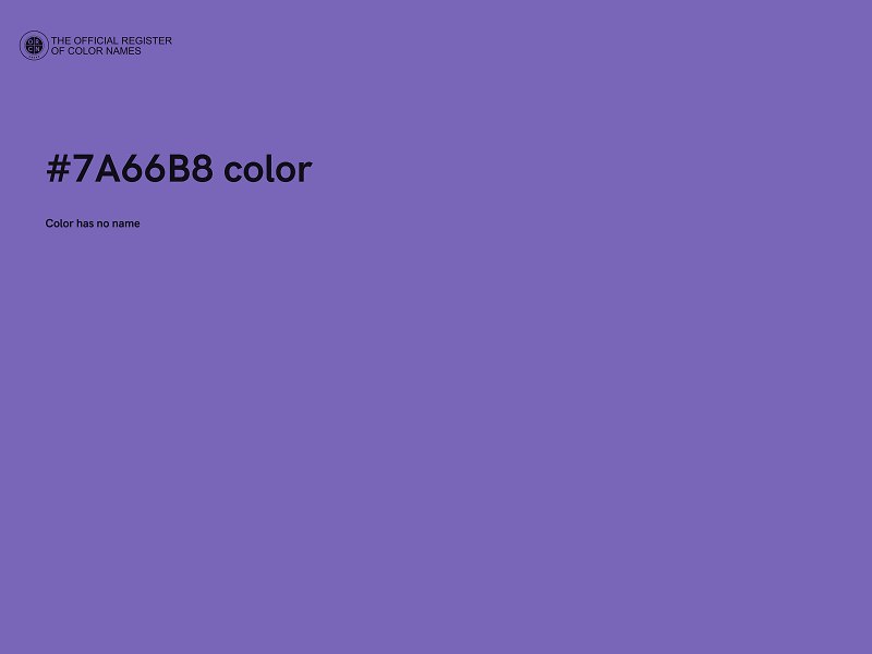 #7A66B8 color image