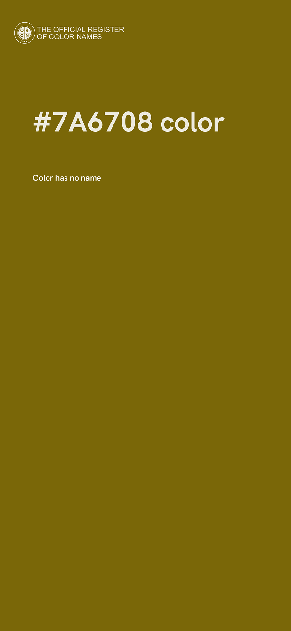 #7A6708 color image