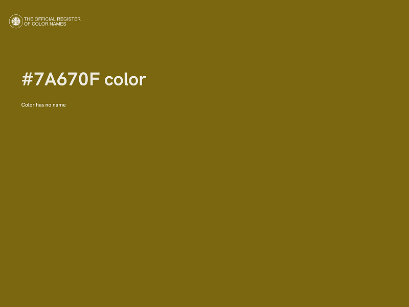 #7A670F color image