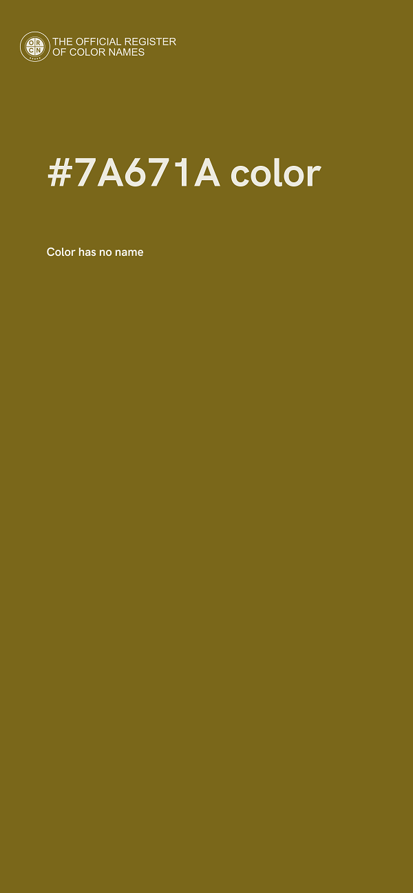 #7A671A color image