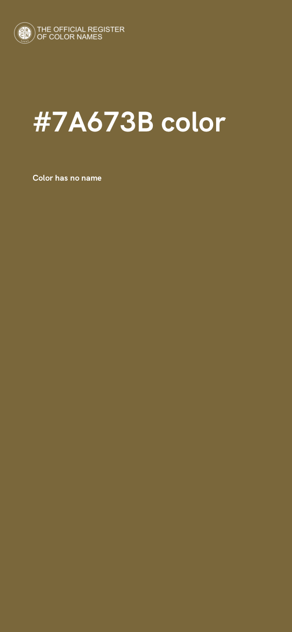 #7A673B color image