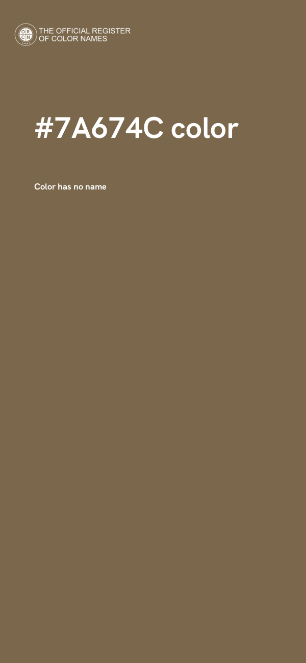 #7A674C color image