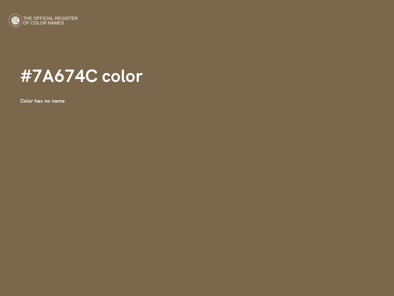 #7A674C color image