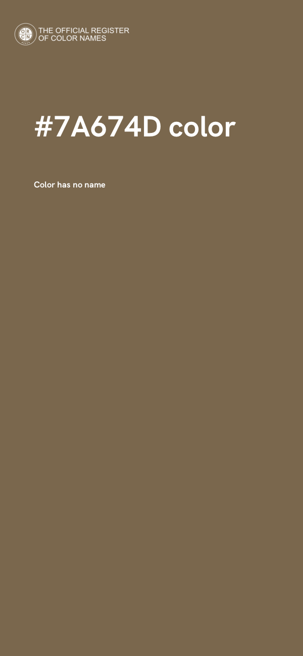 #7A674D color image