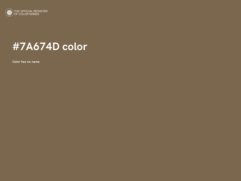 #7A674D color image